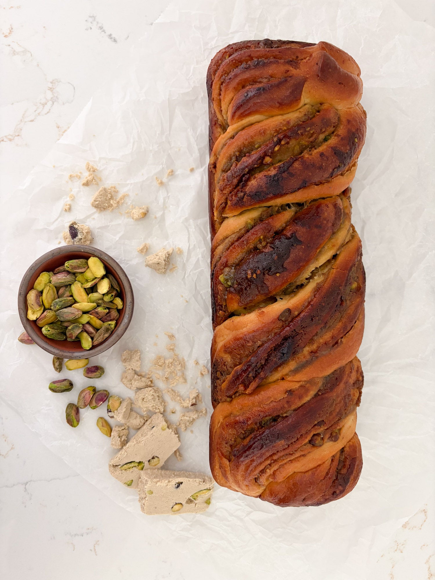 Halva Pistachio Babka